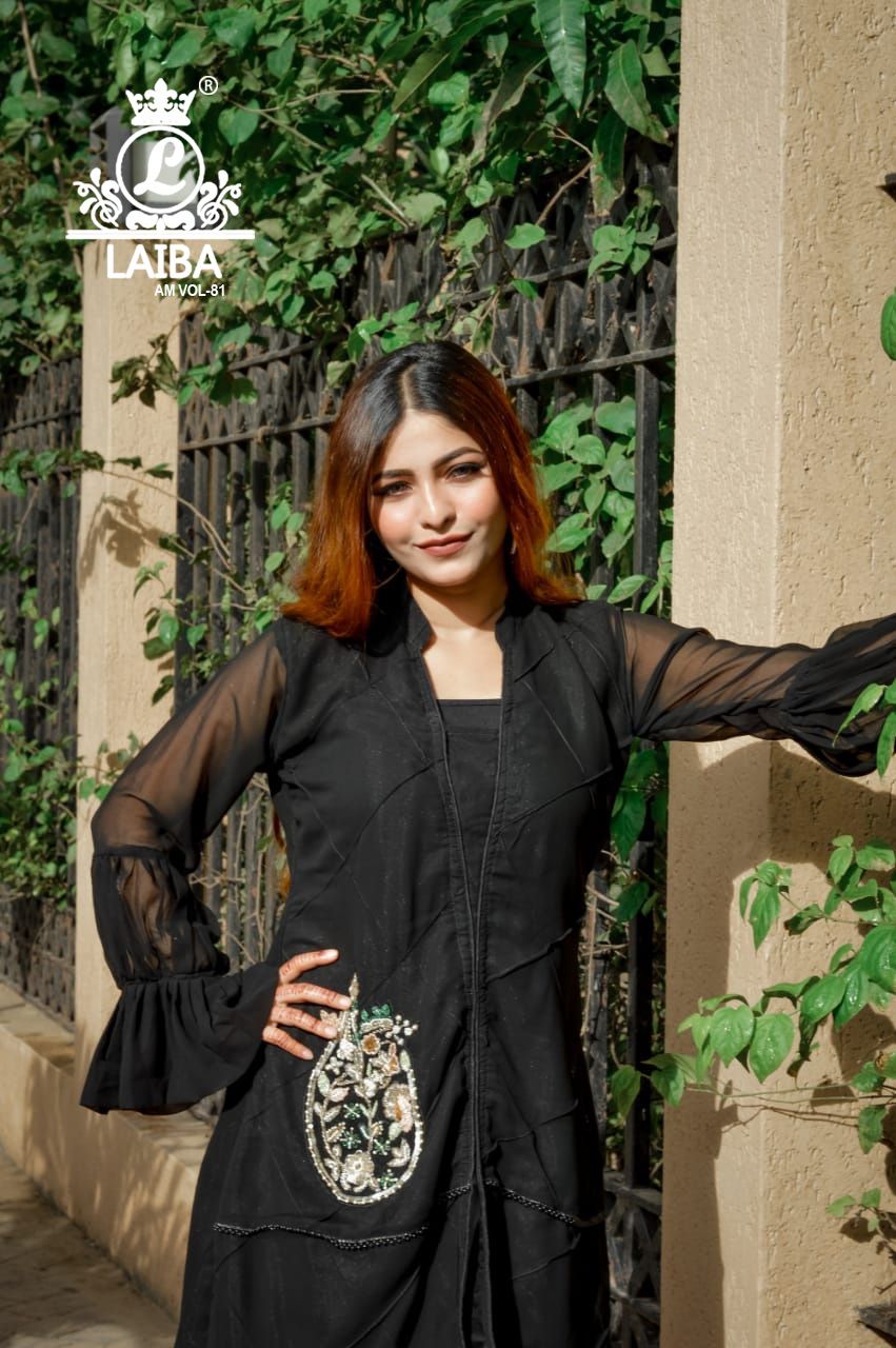 Laiba Am 81 Extra Ordinary Festive Wear Fancy Designer Georgette Top With Bottom Collection